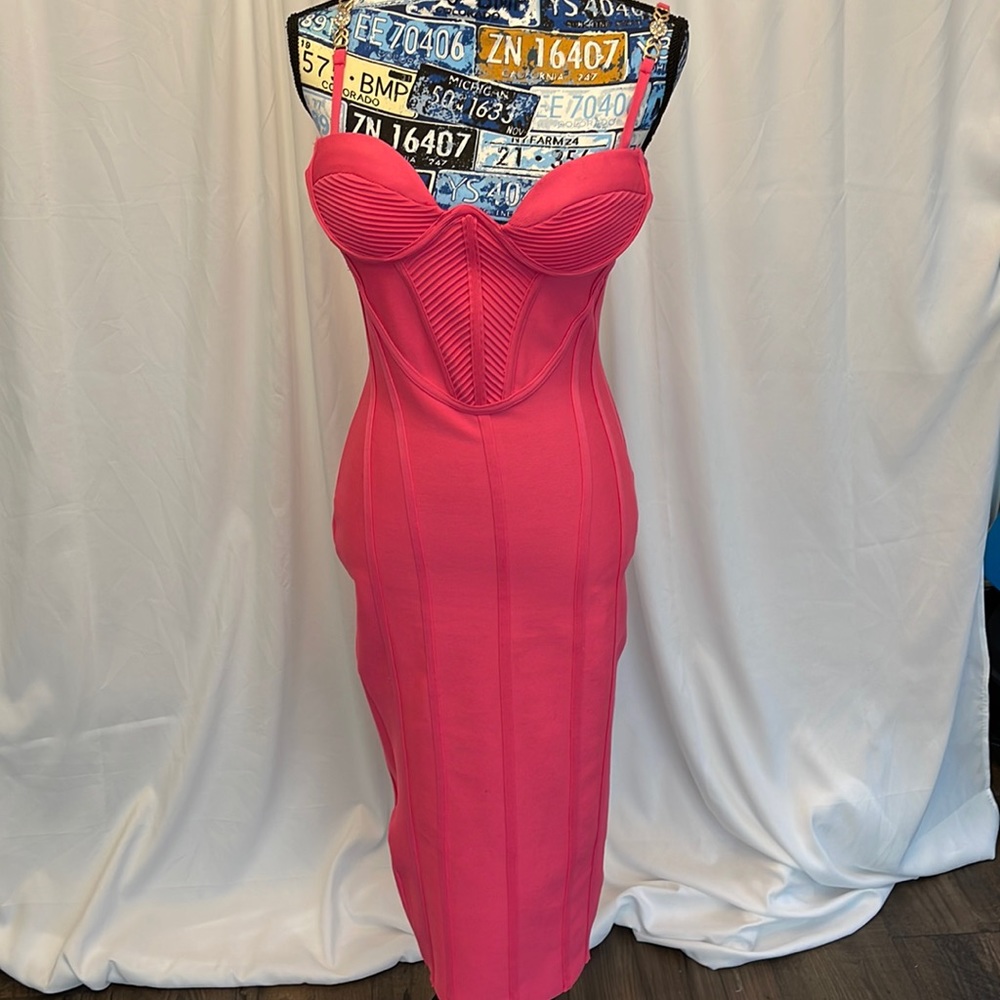 New Beautiful pink bondage dress